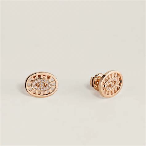 hermes chaine d'ancre earrings silver|Chaine d'ancre Divine stud earrings, small model .